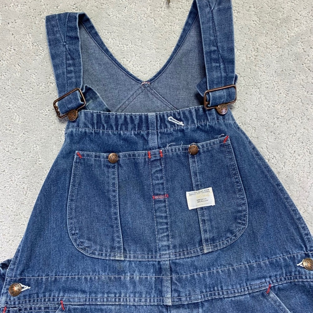 Vintage‎ Big Mac Square Back Denim Overalls Mens 37x30 Carpenter Workwear